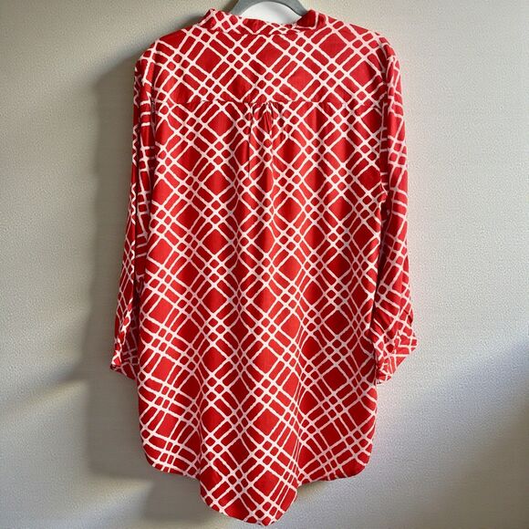 Press Box Women’s Red White NCS Hi-Lo Tunic XL Game Day Chic School Pride NWT - Picture 2 of 10